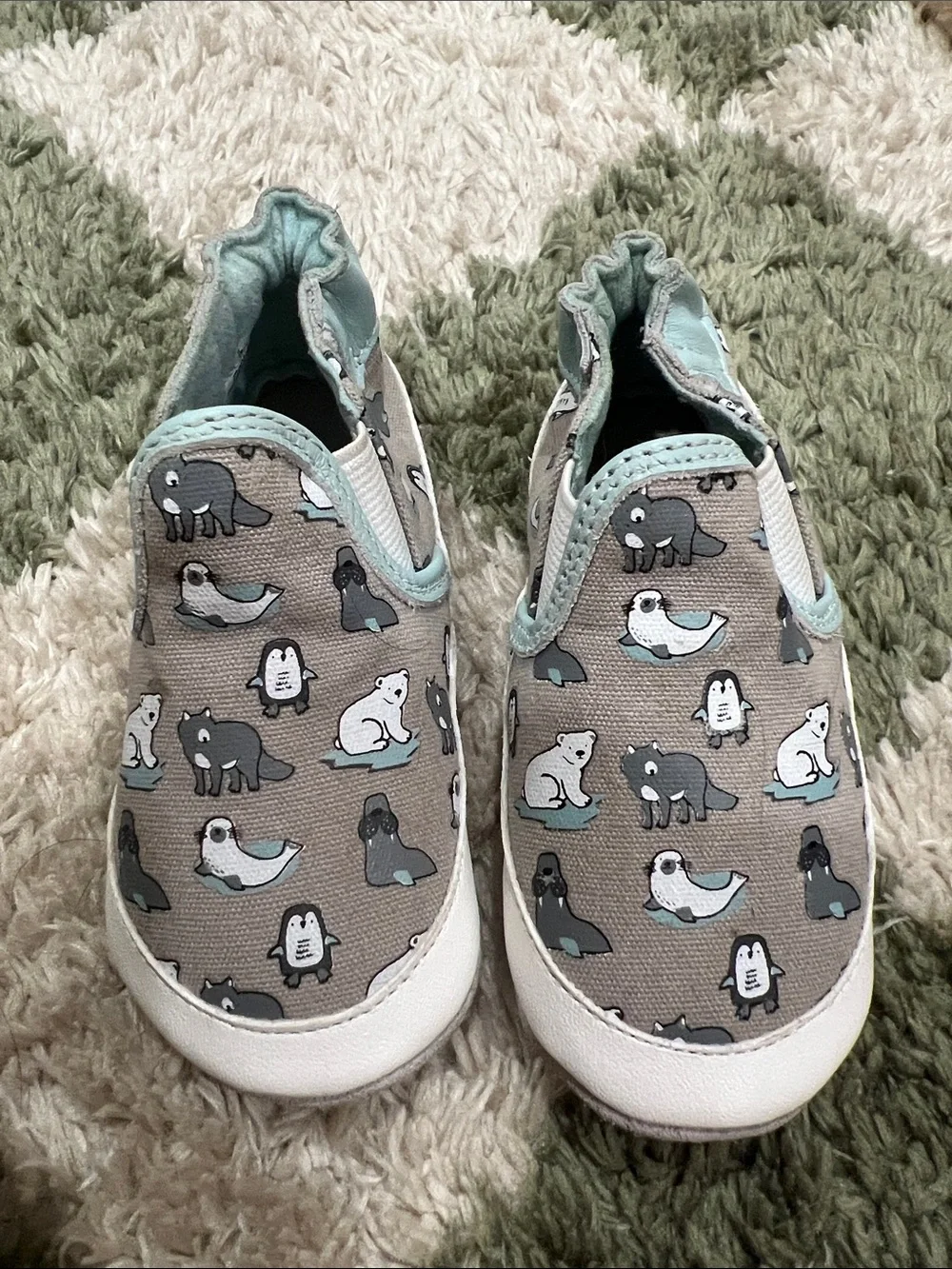 Robeez Slip-On Shoes with Arctic Animal Print - soft soles